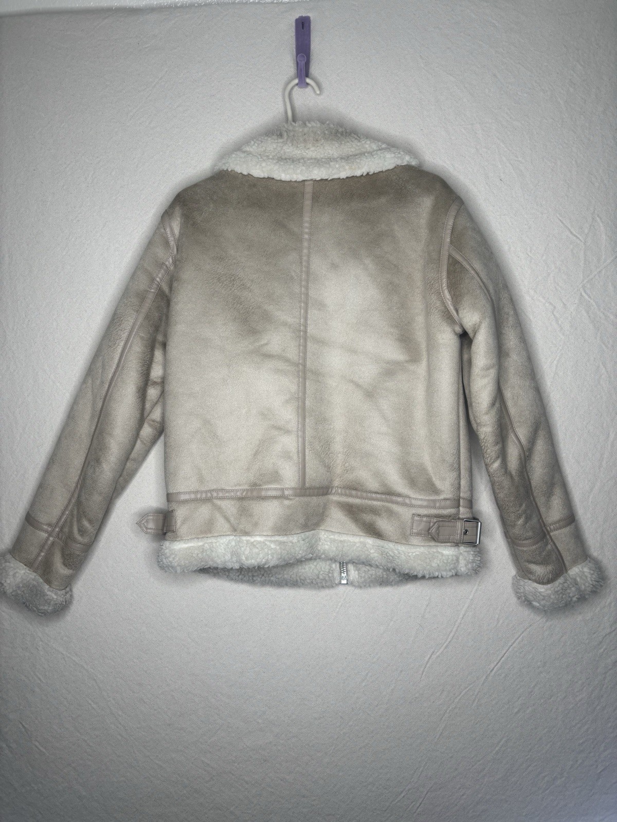 ZARA Sherpa Lined Winter Jacket Women’s Small Size image 5