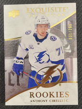 2018-19 UD EXQUISITE COLLECTION ANTHONY CIRELLI GOLD SPECTRUM ROOKIE #ed 31/299