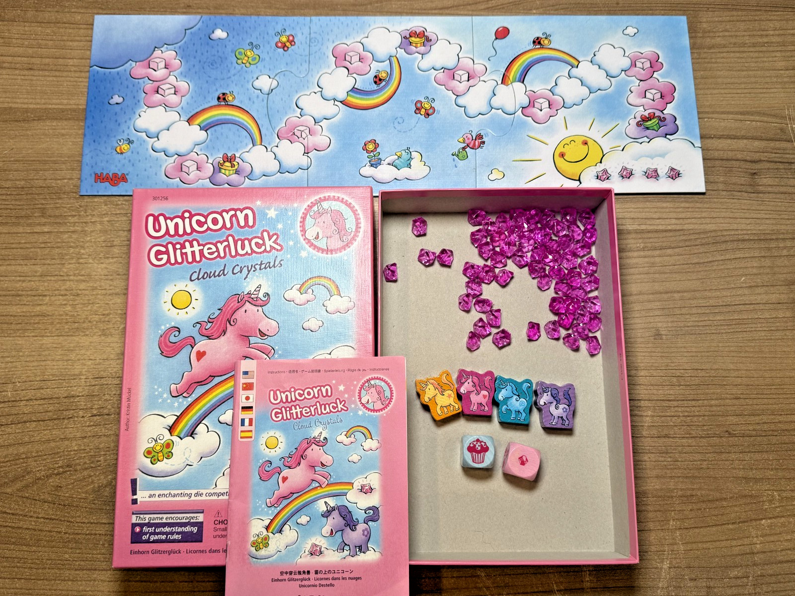 HABA Unicorn Glitterluck Cloud Crystals Kids Children's Board Game