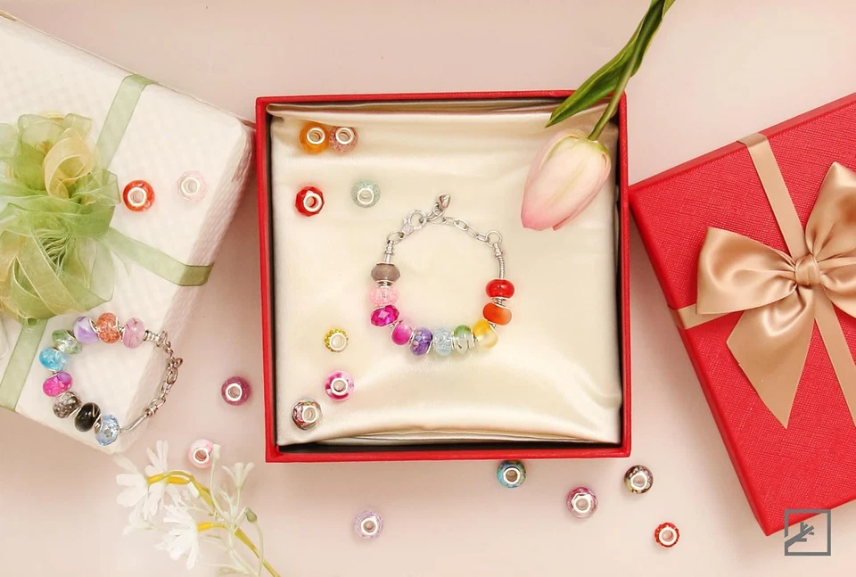 Бусины с большими отверстиями для ручек европейские разделители бусины стразы декоративные бусины сделай сам... - Изображение 4 из 4