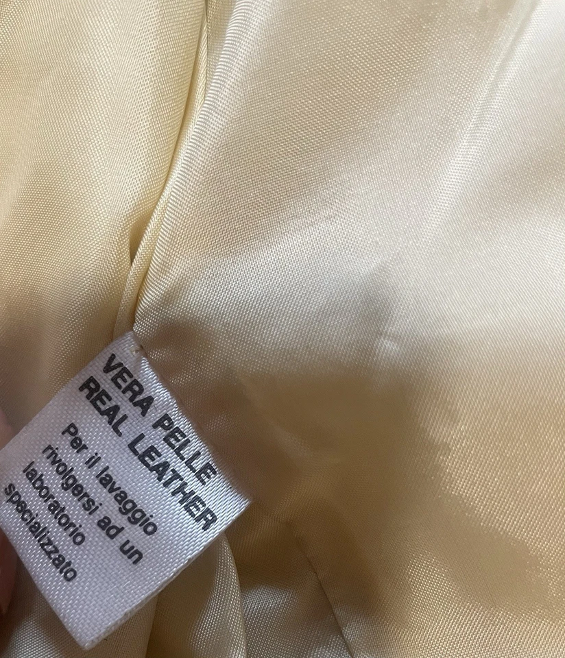 Men Bally of Switzerland Real Leather Blazer Jacket UK 42 Beige Vintage EU 52 - Image 3 of 4