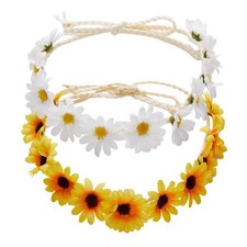 zYoung 2 Pcs Fashion Flower Headband Sunflower 1 Count Pack of 2 , yellow