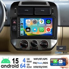 DAB+ Autoradio 4+64G CarPlay Android 15 GPS Navi RDS Für VW Polo 9N 9A 2001-2009