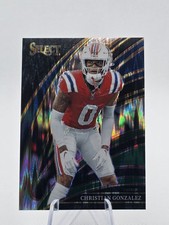 2025 Panini Select Club Level Prizm Christian Gonzalez #280 Patriots Football
