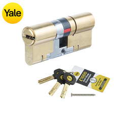 Yale uPVC Door Lock TS007 3* Star Euro Cylinder Anti Snap bump  Key/Key - Brass