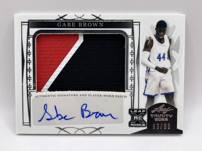 2022-23 Leaf Trinity PA-GB1 Gabe Brown XRC Rookie Auto Patch /99