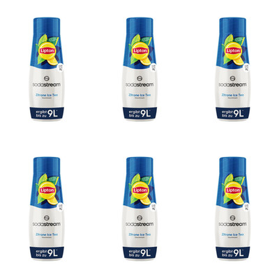 6x Lipton Ice Tea Zitrone SodaStream Getränke Sirup je 440ml