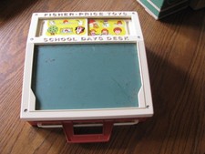 Vtg Fisher Price Toy School Days Desk 1972