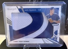 2021 Immaculate Collection Nate Pearson Jumbo Jersey Number /10 Blue Jays
