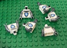 Lego 6 Castillo Mini Figuras Torso, Abrigo Con Escudo Caballo Caballero Azul y Dorado