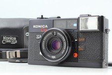  MINT w/ Case  Konica C35 EF Black Point  Shoot 35mm Film Camera From JAPAN