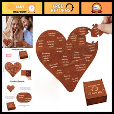 "20 Reasons I Love You Wooden Heart Puzzle Gift Box - Engraved Messages for Vale