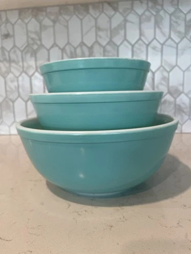Vintage Pyrex Robin Egg Blue 404 403 & 402