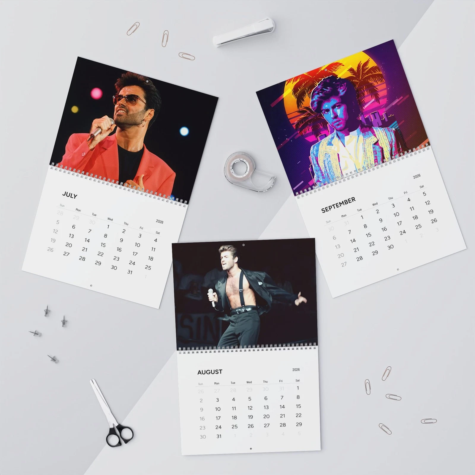 George Michael Wall Calendar 2026