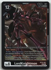 Lámina LordKnightmon rara Cyber Eden BT22-067 R LP