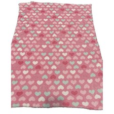 Baby Starters Pink Hearts Blanket Fleece Soft Security Lovey Girl 2016