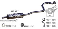 MittelschalldäMpfer Ernst 687157 FüR Toyota Yaris VVT SCP90_ SCP90R NSP90_