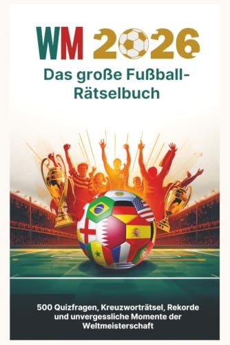 Wm-RäTselbuch 2026 – FußBall Quizfragen, KreuzworträTsel, Wortsuchen-image