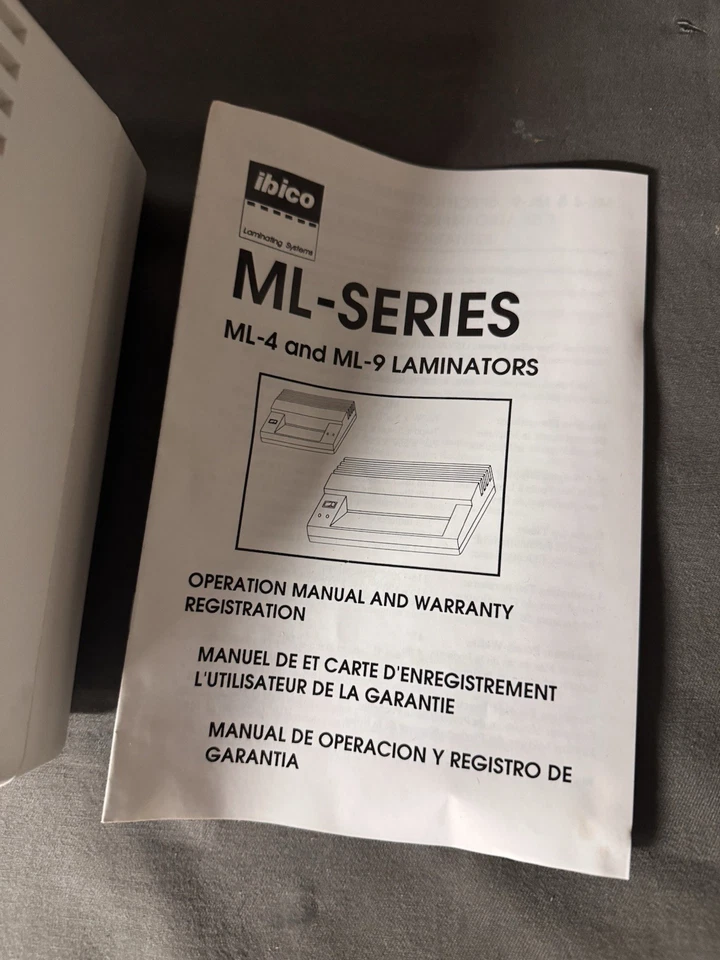 Ibico Laminator Model ML-9 Machine New Without Box W/t Manual  - Image 4 of 4