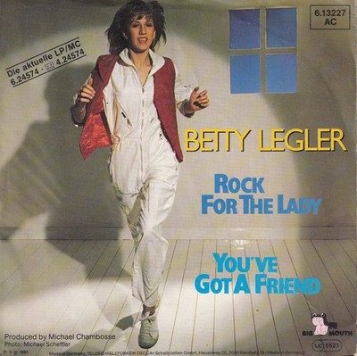 -1836- Betty Legler - Rock For The Lady - 7''-Single- exzellent