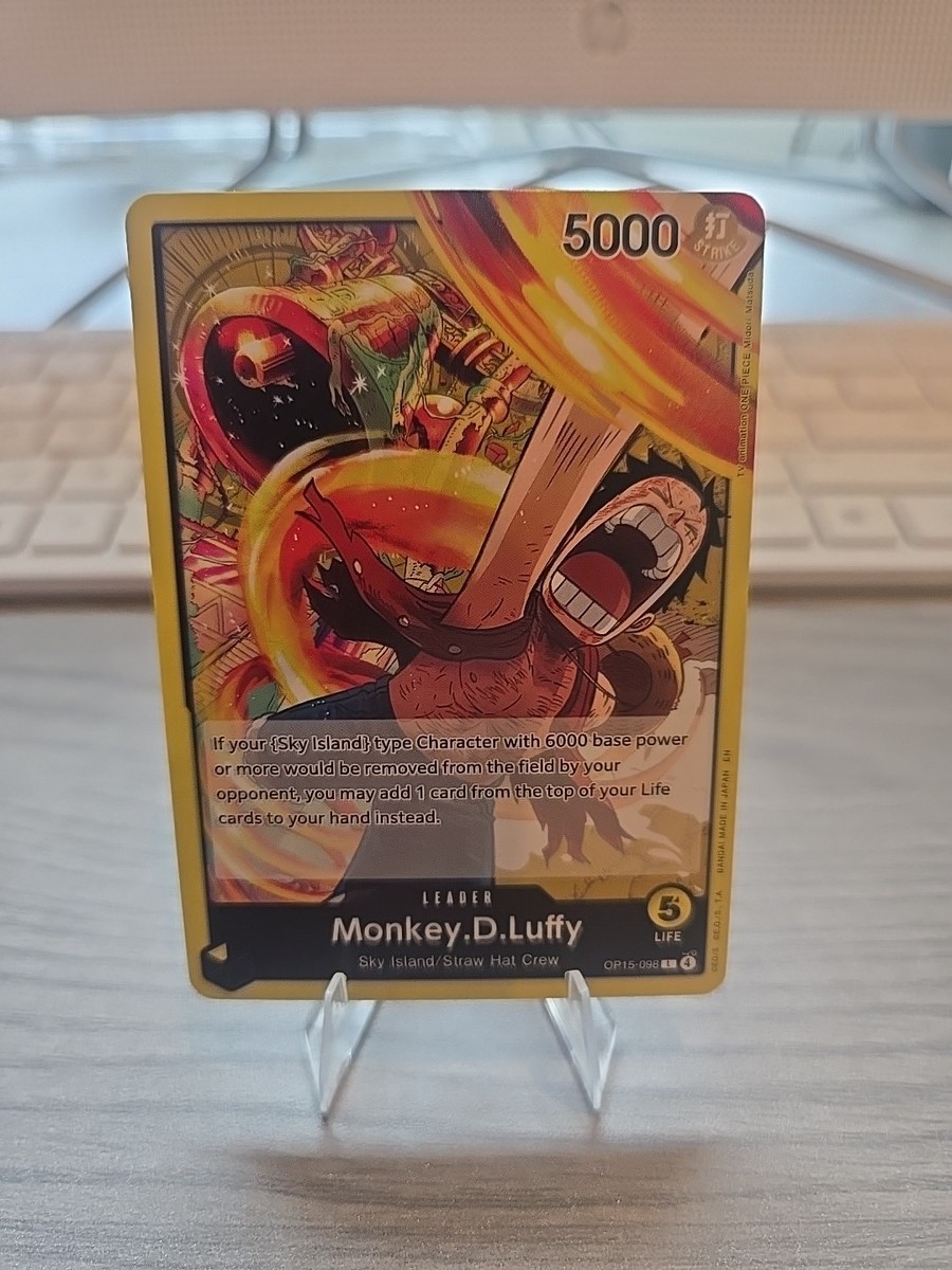 One Piece TCG Monkey.D.Luffy OP15-098 Leader English 5000 Power | eBay