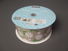 New Kirkland Wire Edge Ribbon - 2 1/2'' x 50 Yards - Daises Burlap Flowers c6 sb
