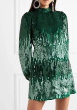 Rixo Samantha Ombre Green Cocktail Sequin Dress Size Large