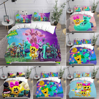 Battle Kitty 3D Bettwäsche Set 2/3tlg Bettbezug Kissenbezug Einzel/Doppel Size