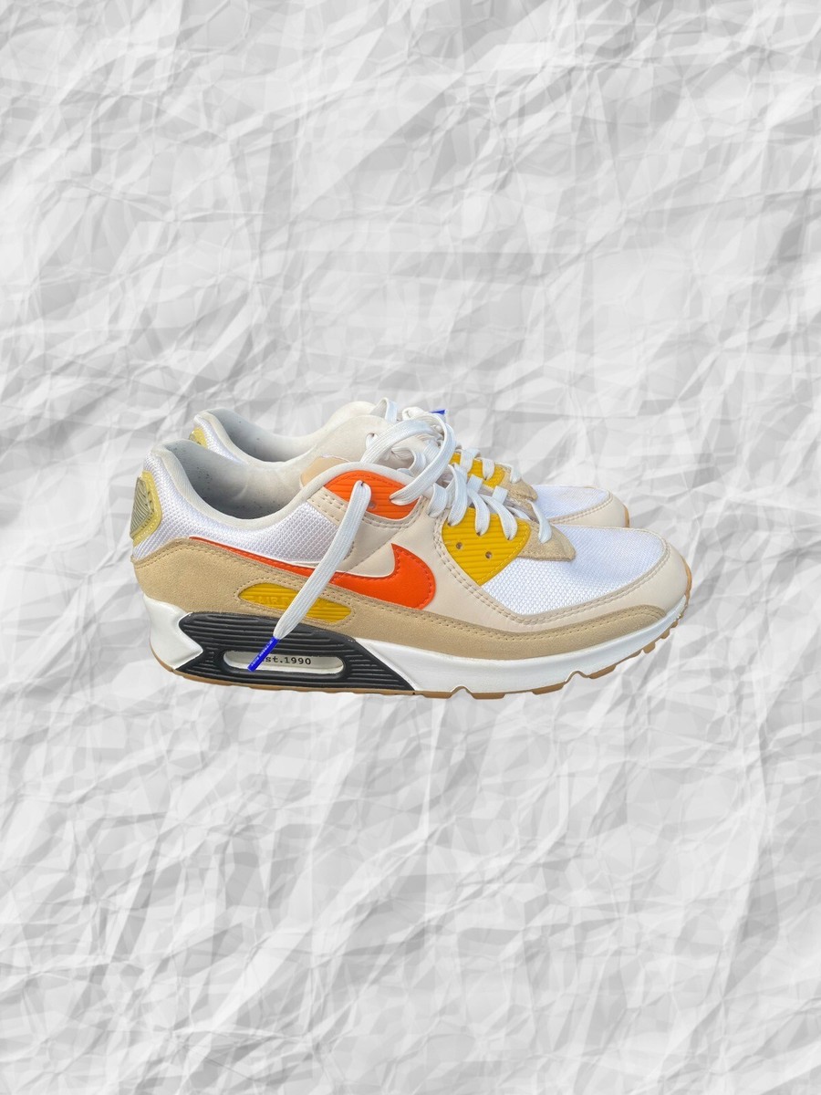 NEW Nike Air Max 90 SE Men's Size 12 Summit White/Safety Orange FB4315 100 — product photo 1 of 4