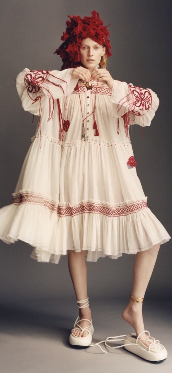 embroidered organza dress ZARA. Long embroidered dress Tl – Hibuy market main image 1
