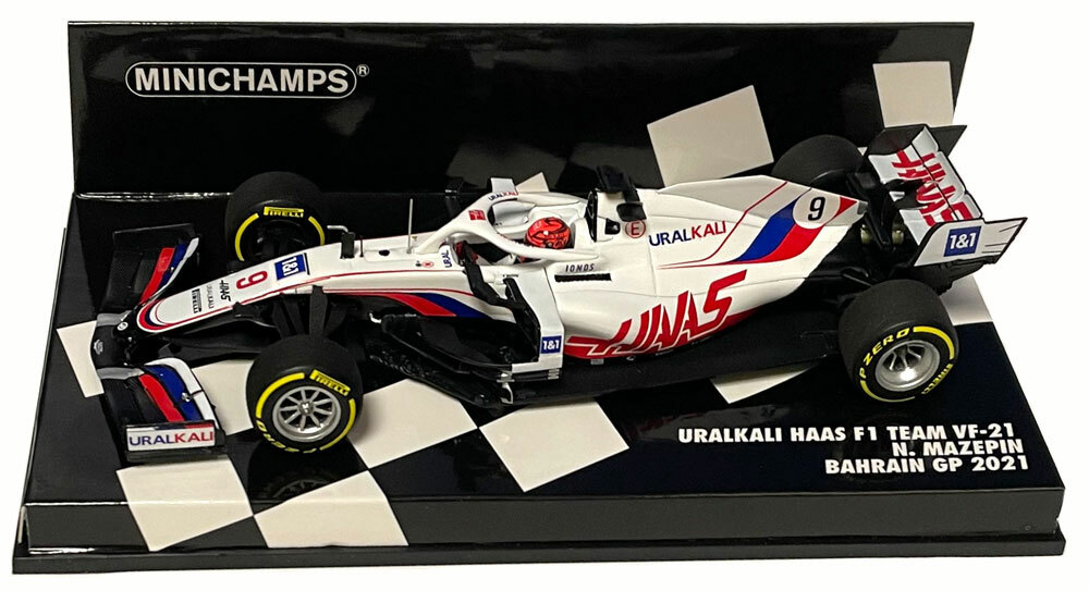 ミニチャンプス 1/43 Haas VF-21 2021 ニキータ・マゼピン Minichamps Haas F1 VF-21 #9 Bahrain GP 2021 - Nikita Mazepin