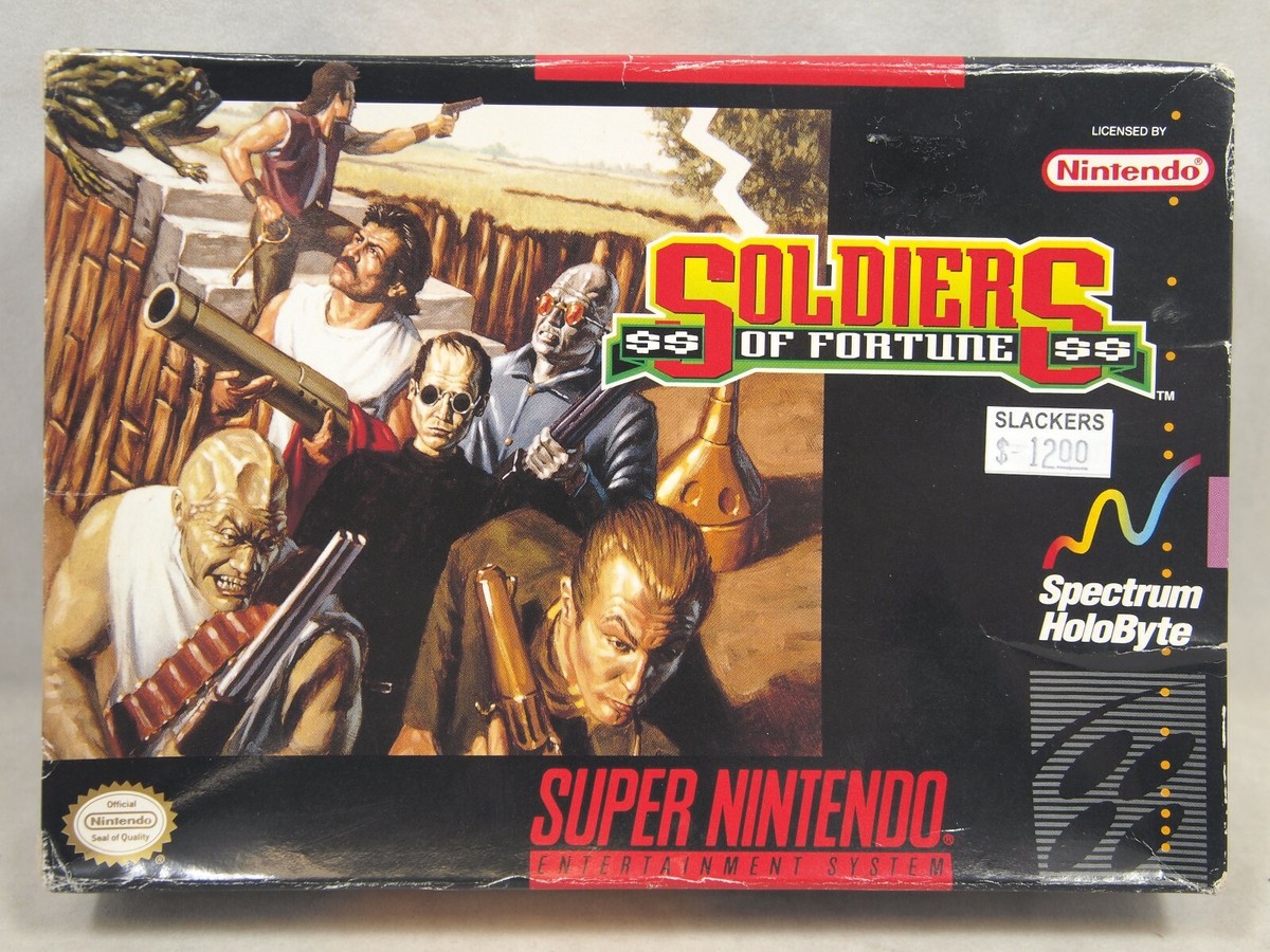 Soldiers of Fortune (Super Nintendo SNES) Authentic BOX ONLY