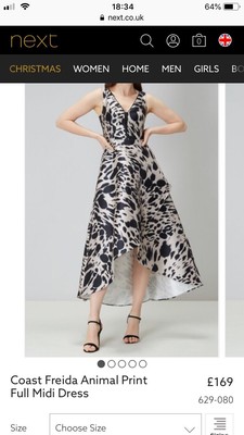 coast freida animal midi dress