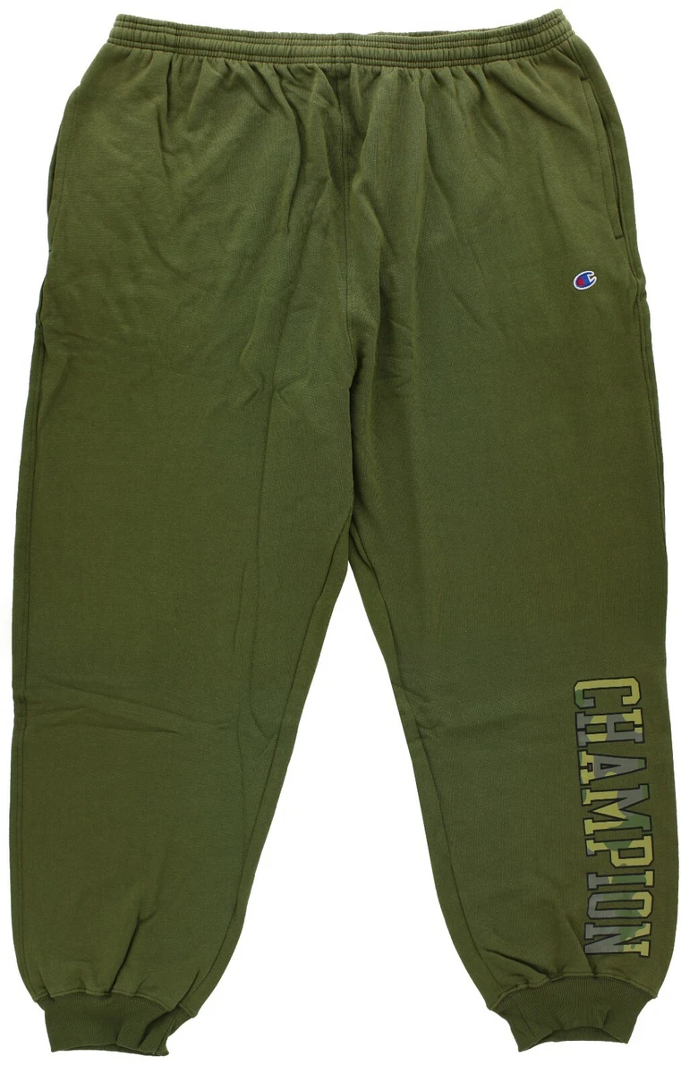 Champion Men s Fleece Sweatpants Big Tall Logo Jogger Ribbed Cuffs CH7232PT