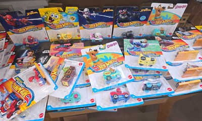 Hot Wheels Racer Verse Special Edition Disney Marvel Star Wars BTTF Sponge Bob