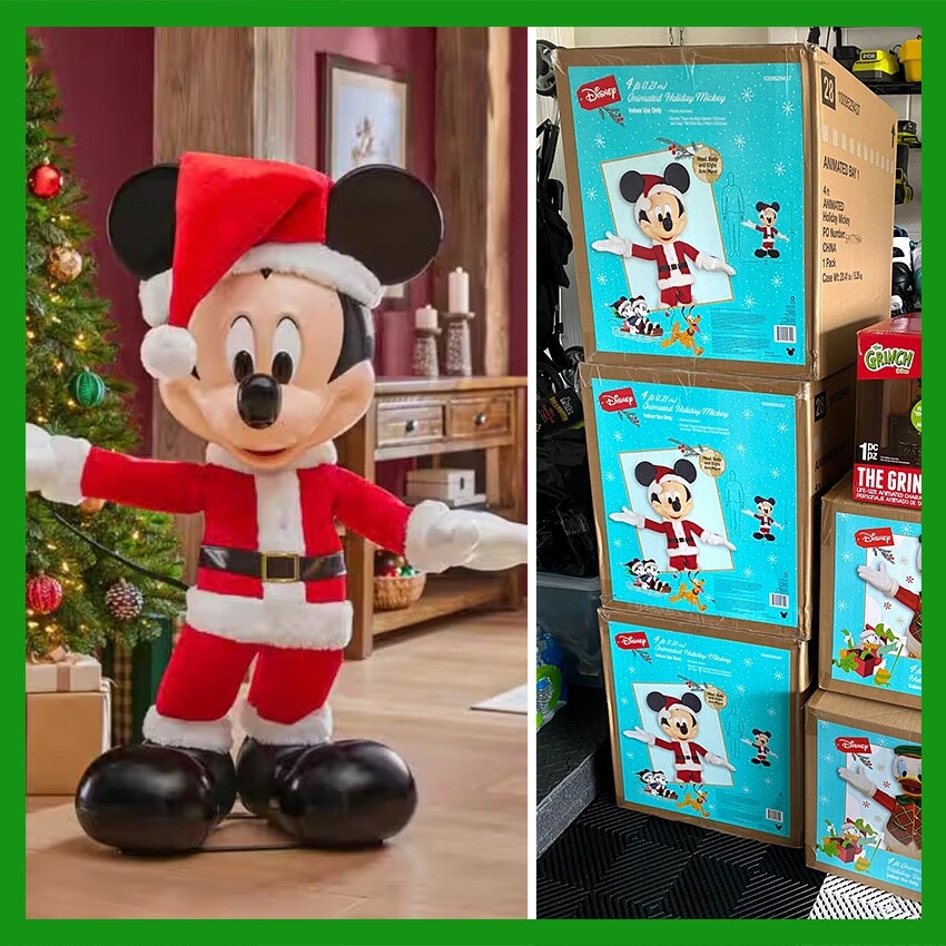 DISNEY 4 FT ANIMATED CHRISTMAS MICKEY MOUSE ANIMATRONIC HOME