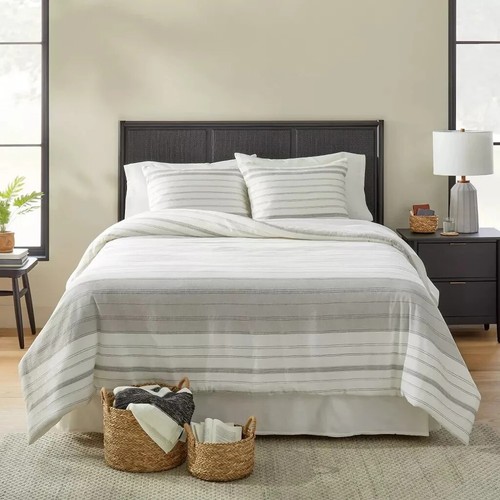 Hearth & / Alternating Pinstripe Comforter & Sham Set