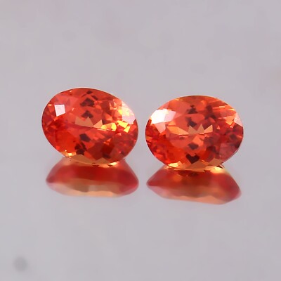 10x8 MM - Premium Natürlich Ceylon Orange Saphir Lose Oval Edelstein Schnitt