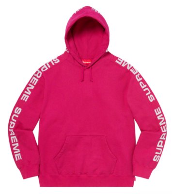 supremeパーカーRib Hooded Sweatshirt SS20 SUPREME METALLIC RIB PULLOVER HOODIE SWEATSHIRT FUCHSIA SZ XL