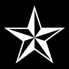 Nautical Star White Vinyl Graphic Decal Car Truck Window Laptop Notebook