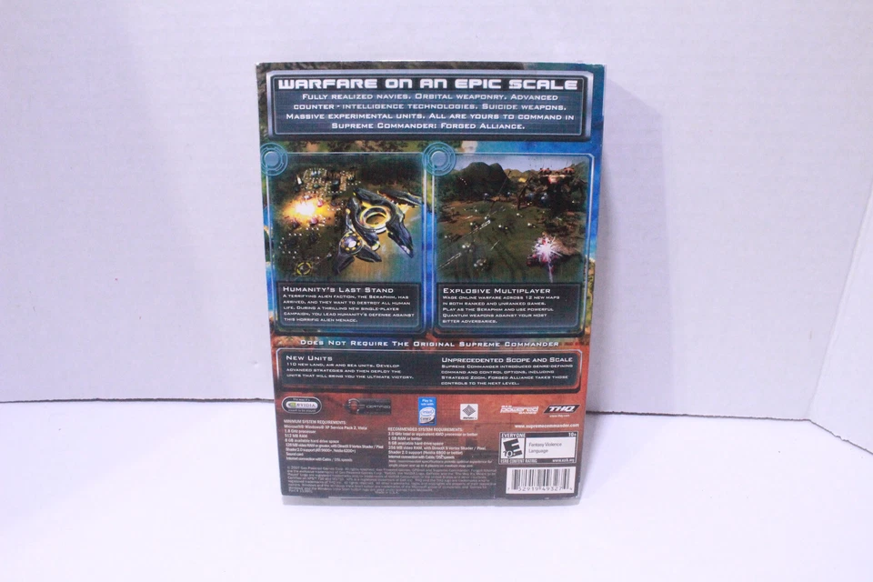 Supreme Commander: Forged Alliance (PC, 2007) THQ Gas Powered PC DVD NEW Sealed - Image 3 of 4