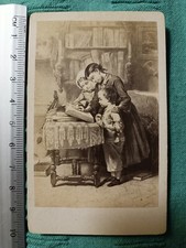 Lanfant de Metz "The reading lesson" antique 19th century photo late 1800 vintage