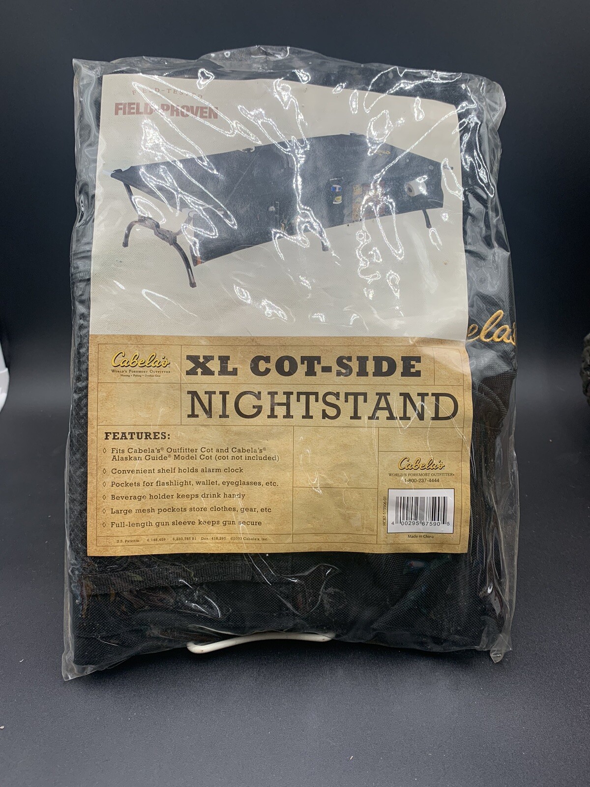 Cabela's Cotside Nightstand Camping Organizer Holder Pockets for sale