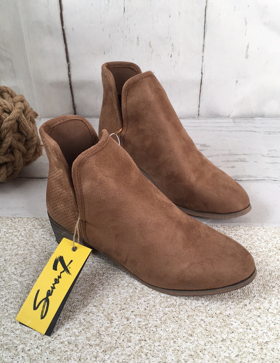 dark brown ankle brown tan booties