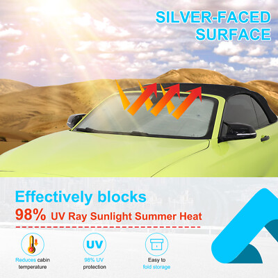 Foldable Windshield SunShade UV Block Sunvisor For BMW 2Series F22 F23 2014-2019