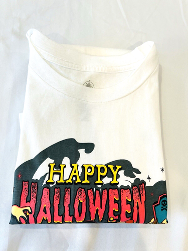 Walt Disney Resort Mickey Happy Halloween Pumpkin T-Shirt White Men's Medium - Picture 11 of 15