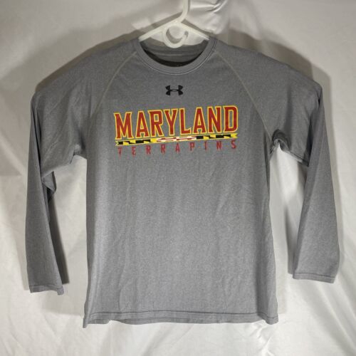 University Maryland Terrapins Shirt Men’s Medium Long Sleeve Terps Team Issue - Afbeelding 1 van 5