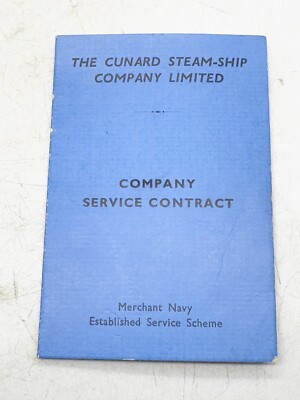 VINTAGE CUNARD WHITE STAR LINE 1968 PETER LAWLEY COMPANY SERVICEVERTRAG POSTFRISCH!