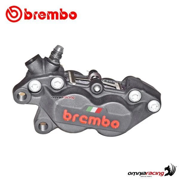 Brembo brake caliper left front P4.30/34 black 40mm red logo italian flag P4-40