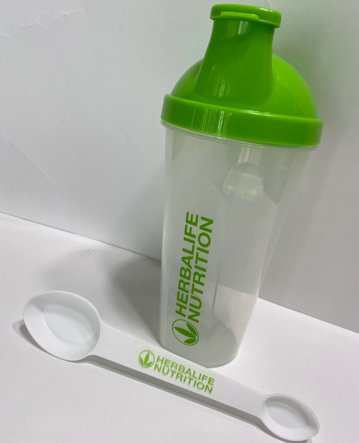 HERBALIFE SHAKER CUP 16oz WITH SPOON ORIGINAL FORMULA ONE 1 LINE SHIPS